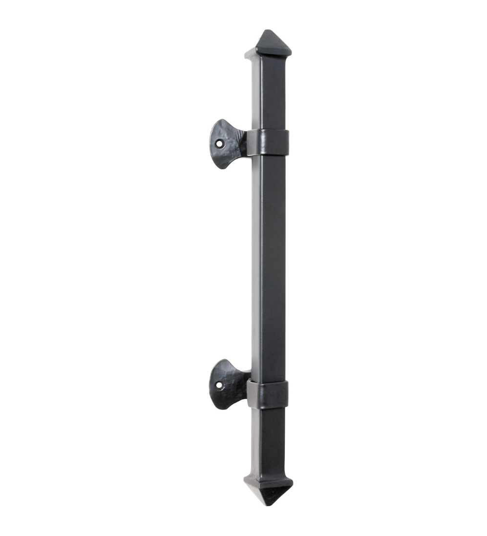 Square Bar Iron Pull Handle - Black 450mm