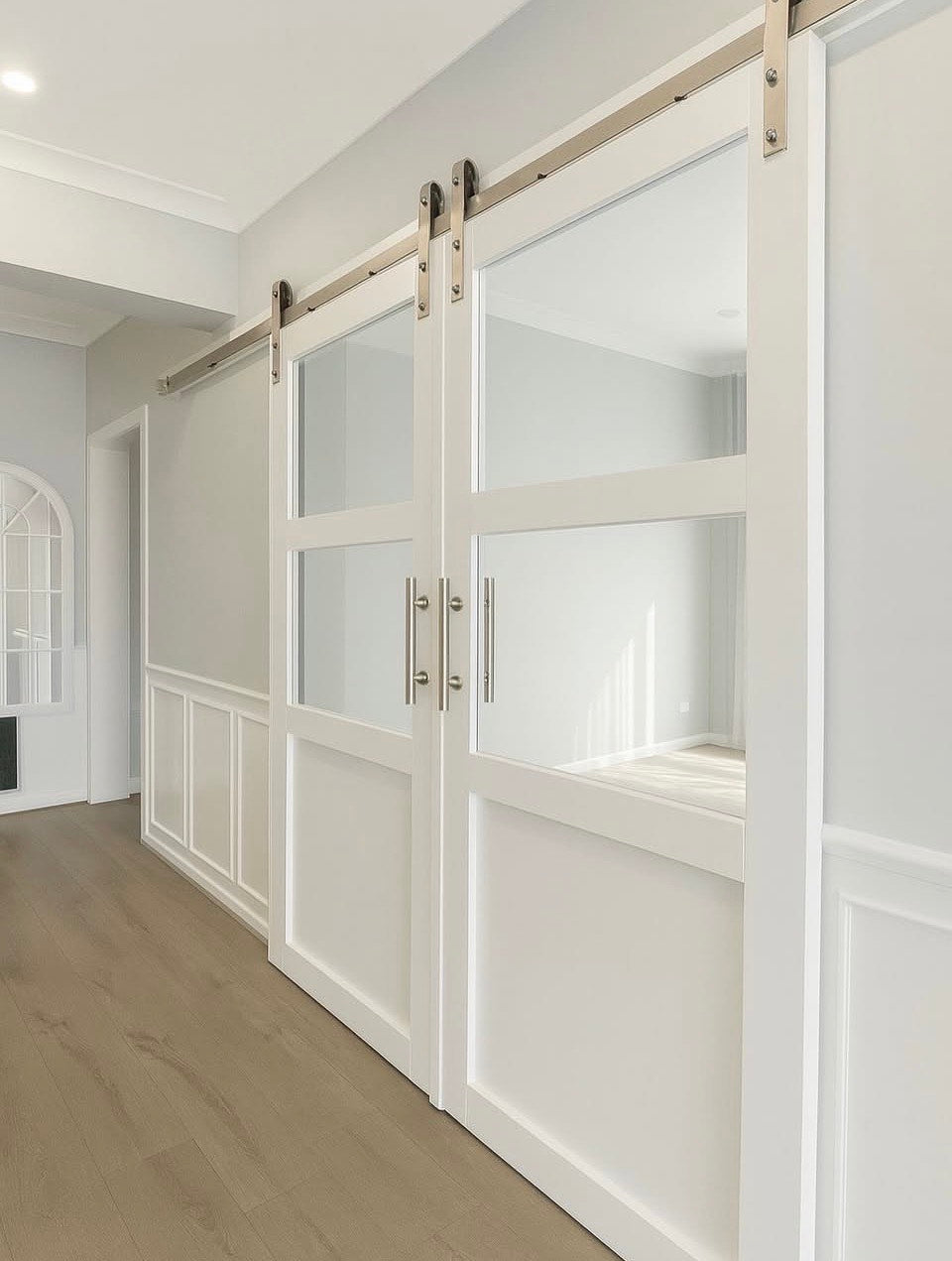 Barn Style Flush/Pull Handle - Silver 300mm