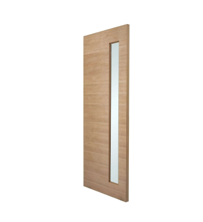 External Long Panel Glass Timber Door