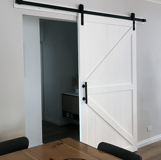 Barn Style Flush/Pull Handle - Black 300mm
