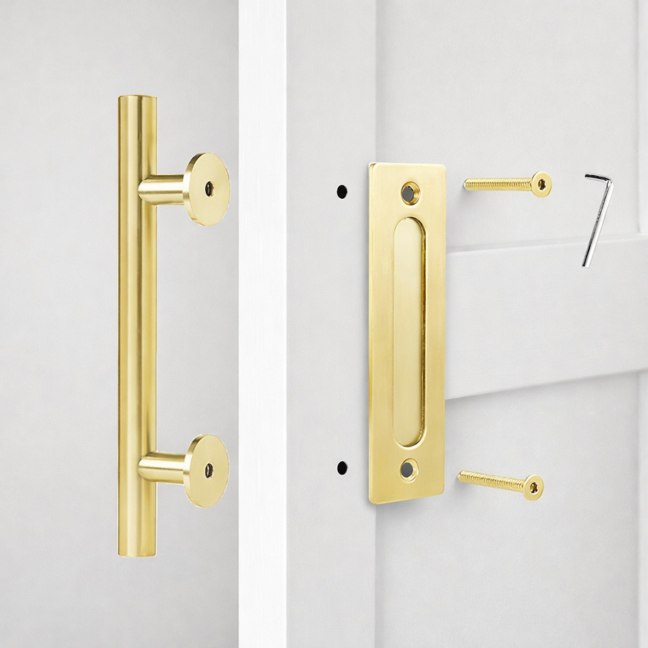 Gold Barn Door Handle 12".